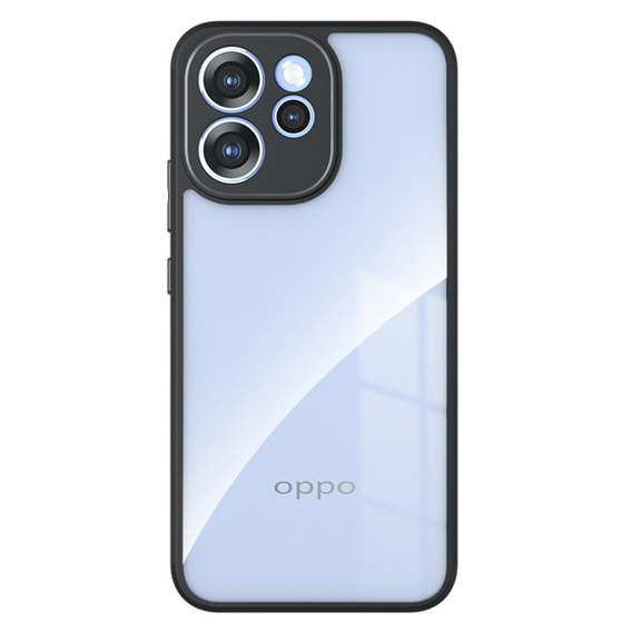 Etui do Oppo Reno 15 FS, Fusion Hybrid, przezroczyste z czarną ramką