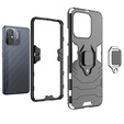 Etui do Xiaomi Redmi 12C, Kickstand Ring, czarne