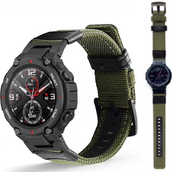 Pasek Nylonowy do Amazfit T-Rex / T-Rex Pro, Zielony