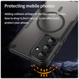 Etui Matt Case do Samsung Galaxy S25 FE, do MagSafe, wzmocnione, matowe czarne