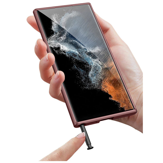 Etui do Samsung Galaxy S24 Ultra, PC Ultra Thin Case, bordowe