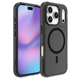 Etui pancerne do iPhone 17 Pro, MagForce MagSafe, czarne