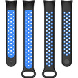 Pasek Silikonowy do Xiaomi Smart Band 10 / 9 / 8, Czarny / Niebieski