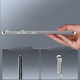 Etui z ochroną aparatu do Samsung Galaxy Note 10+ Plus, CamShield MagSafe, przezroczyste / srebrne