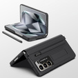 Etui do Samsung Galaxy Z Fold6 5G, Fine Leather Case, z rysikiem, czarne