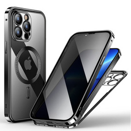 Etui do iPhone 13 Pro Max, Privacy Dual Glass, do MagSafe, czarne