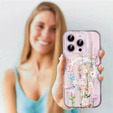 Etui do iPhone 16 Pro, Laser Flower, do MagSafe, Campanula