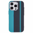 Etui do iPhone 16 Pro Max, Carbon Fiber MagSafe, czarne / niebieskie
