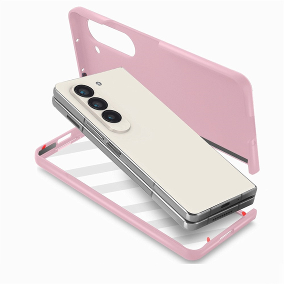 Etui do Samsung Galaxy Z Fold6 5G, z rączką, różowe
