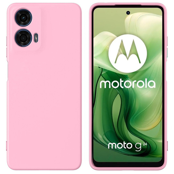 Etui do Motorola Moto G24 / G24 Power / G04, Silicone Lite, różowe