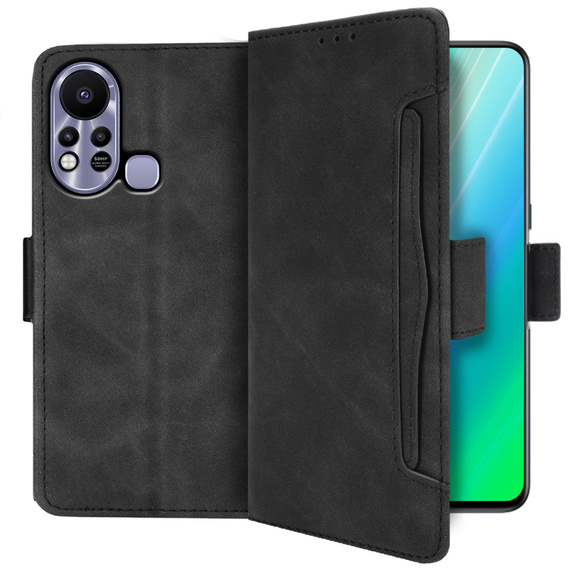 Etui z klapką do Infinix Hot 11s, Card Slot, czarne