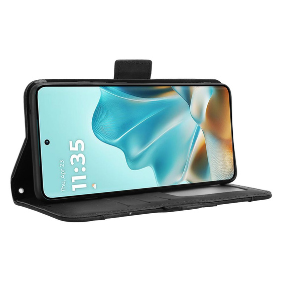 Etui z klapką do Motorola Edge 60 / 60 Fusion, Card Slot, czarne