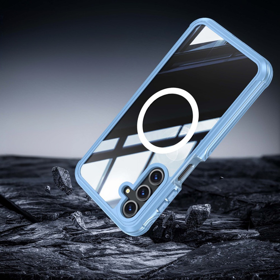 Etui do Samsung Galaxy A16 / A16 5G, Shockproof, ze szkłem, do MagSafe, niebieskie