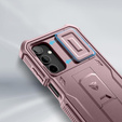 Etui pancerne do Samsung Galaxy A15, Dexnor Full Body (Two Frames), różowe