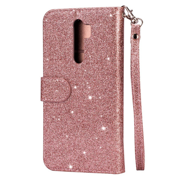 Etui z klapką do Xiaomi Redmi Note 8 Pro, Wallet Zippered, różowe rose gold