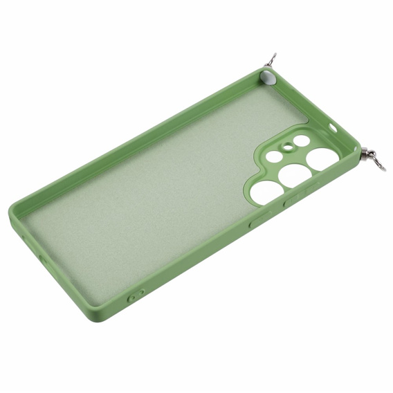 Etui do Samsung Galaxy S25 Ultra, na ramię ze smyczą – zielone