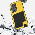 Etui Love Mei do Samsung Galaxy S23 Ultra, pancerne bez szkła, żółte