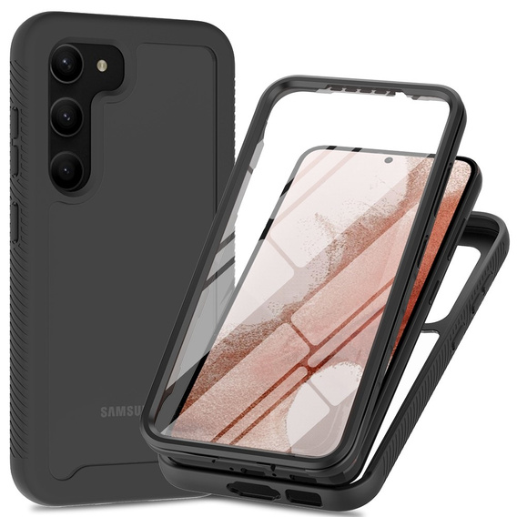 Etui do Samsung Galaxy S23, Shockproof, z folią, czarne