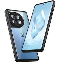 Etui do OnePlus 12 5G, Fusion Hybrid, z ochroną aparatu, przezroczyste / czarne