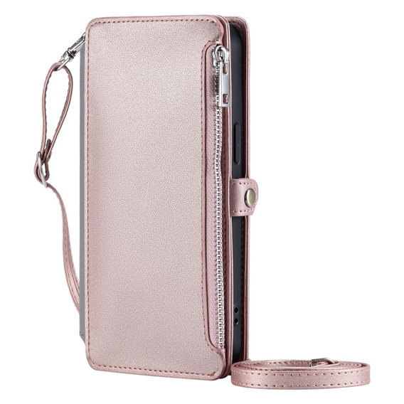 Etui z klapką do Xiaomi Redmi 14C / Xiaomi Poco C75, Wallet Zipper Pocket, różowe