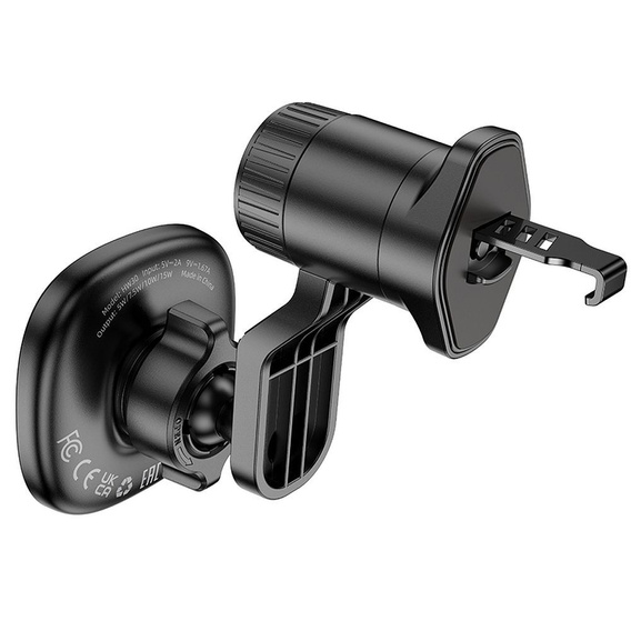 Uchwyt na telefon do samochodu indukcyjny Hoco HW30 15W do kratki - czarny