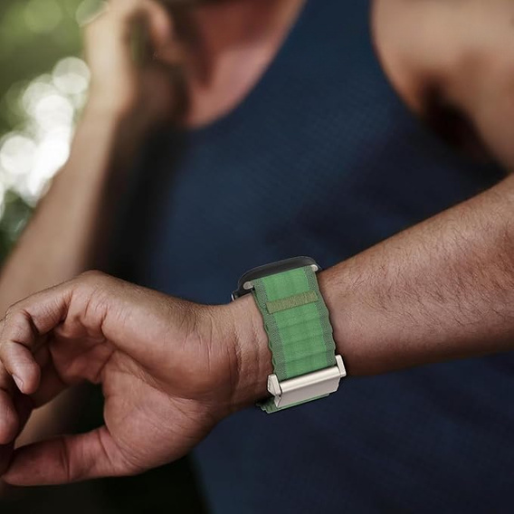 Pasek Nylonowy do Apple Watch 1/2/3/4/5/6/7/8/9/10/11/SE Ultra 1/2/3 42/44/45/46/49mm, Zielony