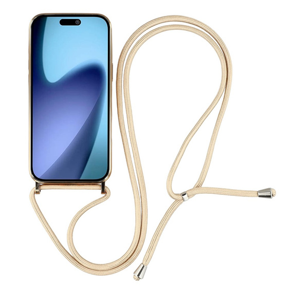 Etui do iPhone Air, Electro MagSafe, złote + Smycz