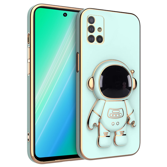 Etui do Samsung Galaxy A71, Astronaut, miętowe