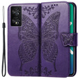 Etui z klapką do TCL 40 NXTPaper, Butterfly, fioletowe