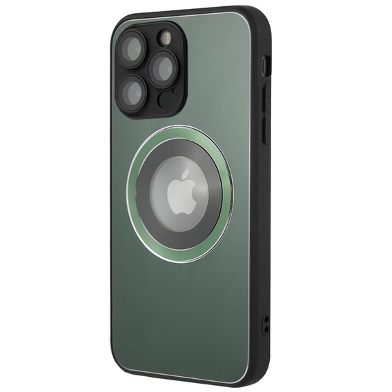 Etui do MagSafe do iPhone 13 Pro, Hole for Apple Logo, zielone