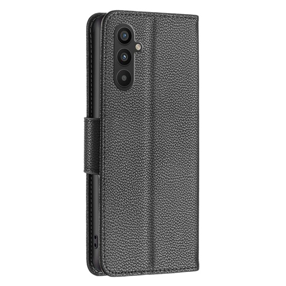 Etui z klapką do Samsung Galaxy A34 5G, Wallet Litchi Magnet, czarne