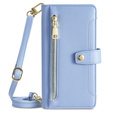 Etui z klapką do Samsung Galaxy A16 / A16 5G, Wallet Zipper Pocket, niebieskie