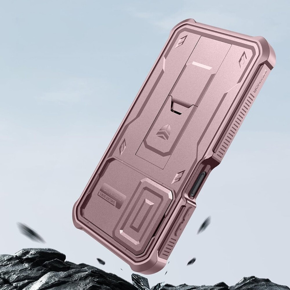 Etui pancerne do Samsung Galaxy A15, Dexnor Full Body (Two Frames), różowe