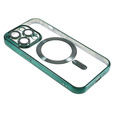 Zestaw Etui do iPhone 14 Pro Max, MagSafe Hybrid, zielone + Szkło