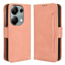 Etui z klapką do Xiaomi Redmi Note 13 Pro 4G / Xiaomi Redmi Note 14S / Xiaomi Poco M6 Pro 4G, Card Slot, różowe