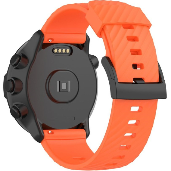 Pasek silikonowy do zegarka Suunto 9, Pomarańczowy