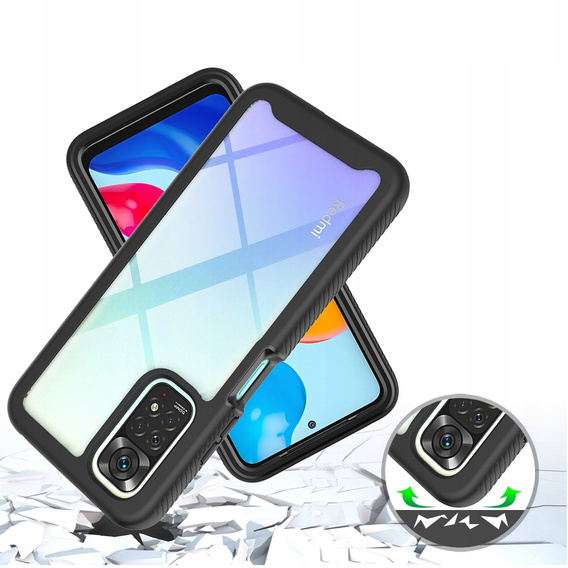 Etui do Xiaomi Redmi Note 11 Pro / Pro 4G, Shockproof, z folią, czarne