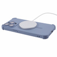 Etui silikonowe do iPhone 15 Pro Max, Magnetic, do MagSafe, niebieskie