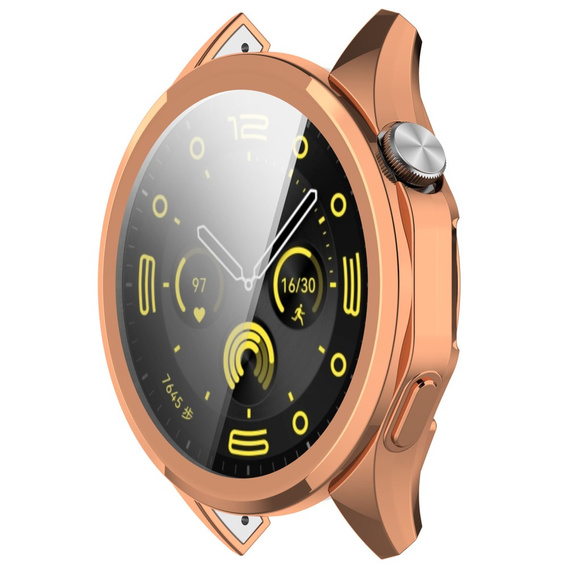 2w1 Etui z Osłoną na ekran do Huawei Watch GT 4 46mm, Różowe rose gold