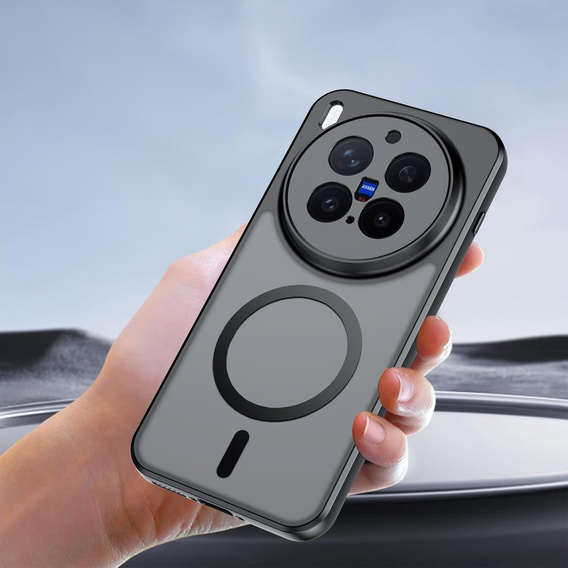 Etui do Vivo X300 Pro, do MagSafe, ERBORD Matt Case, czarny