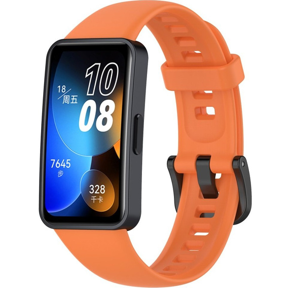 Pasek Silikonowy do Huawei Band 8 / Huawei Band 9 / Huawei Band 10, Pomarańczowy