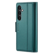 Etui do Samsung Galaxy A55, ERBORD Glossy Litchi, portfel z klapką, zielone