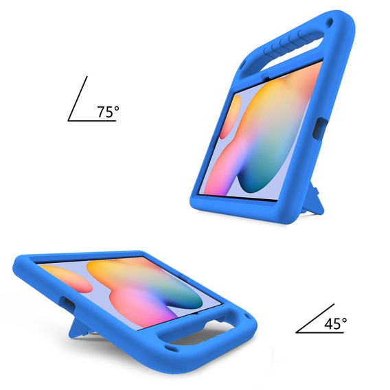 Etui dla dzieci do Samsung Galaxy Tab S6 Lite 10.4" 2020/2022/2024, dziecięce z uchwytem, niebieskie