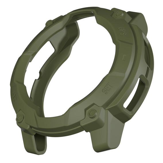Etui TPU do Garmin Instinct 3 Solar / Instinct 3 AMOLED 50mm, Bumper – Zielone