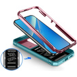 Etui do Samsung Galaxy A54 5G, Slide Lens Lid, Różowe / zielone