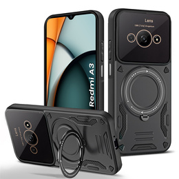 Etui pancerne do Xiaomi Redmi A3, Magnetic Ring, czarne