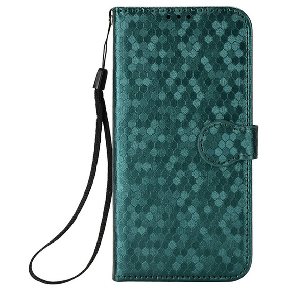 Etui z klapką do Xiaomi Poco F7 Wallet Rhombus - zielone