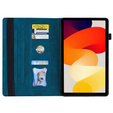 Etui z klapką i kieszonkami na karty do Xiaomi Redmi Pad 2 - Niebieskie