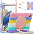 Etui dla dzieci do Samsung Galaxy tab A8 10.5 SM-X200 SM-X205, pancerne z paskiem, wielokolorowe