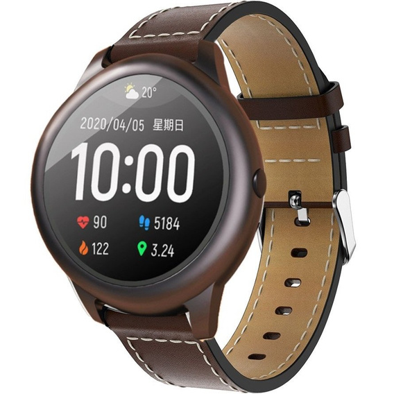 Skórzany Pasek do Huawei Watch 4 Pro, Kawowy